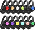 Wired Over-Ear Headphones for Students - Bulk 12-Pack Classroom