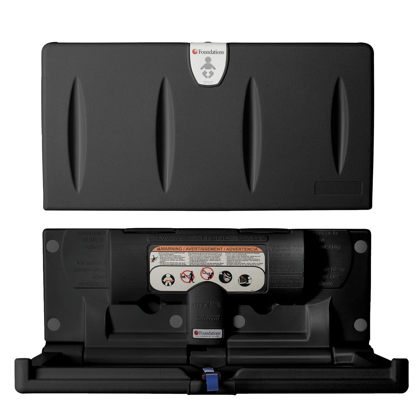 Foundations Classic Horizontal Wall-Mounted Baby Changing Station