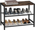 HOMEFORT 3-Tier Shoe Rack - Narrow Industrial Shoe Organizer