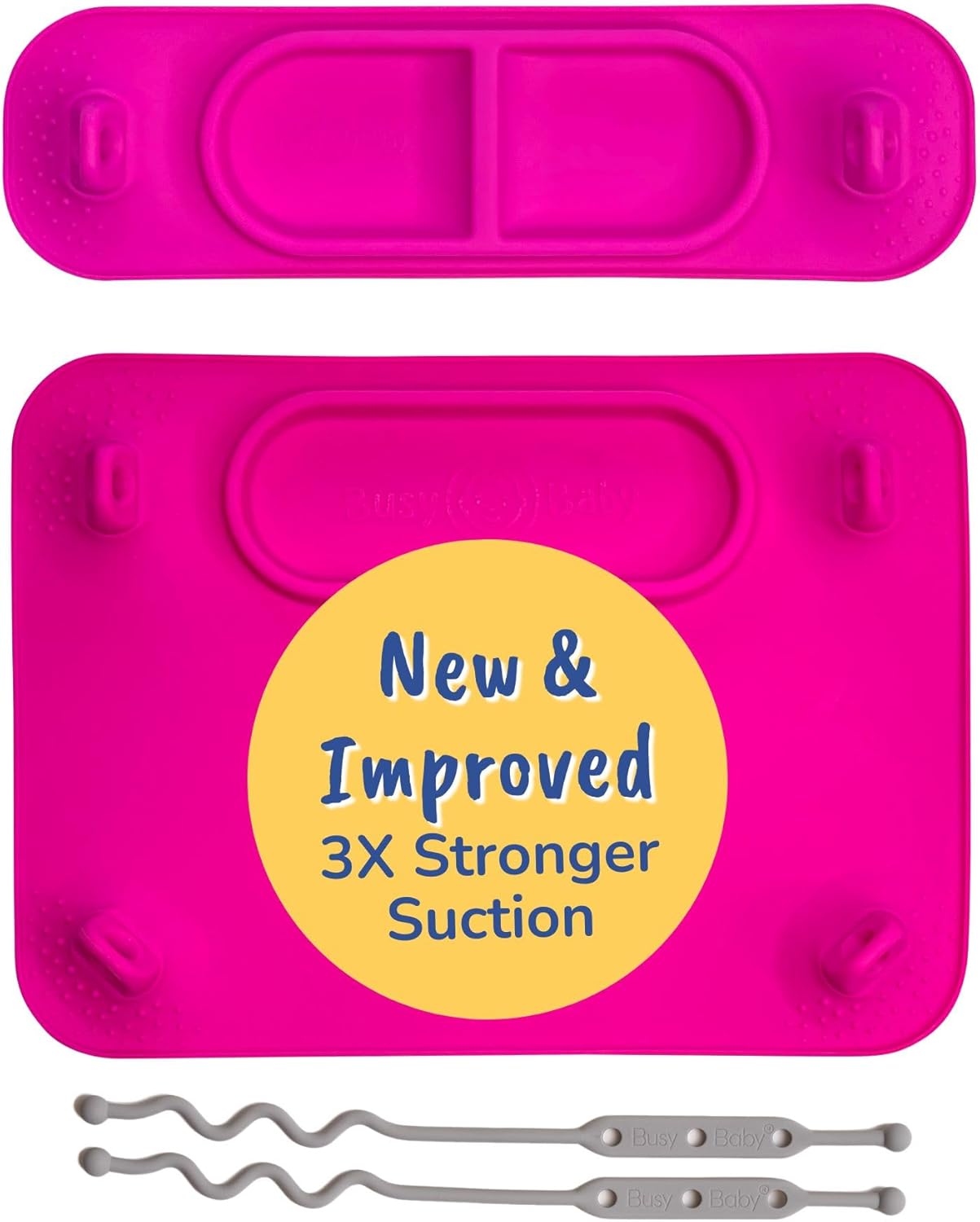 BUSY BABY Silicone Mat Bundle for Baby Led Weaning and More