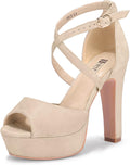 Women's Platform Chunky High Heels Sandals - 5in Heel Comfort
