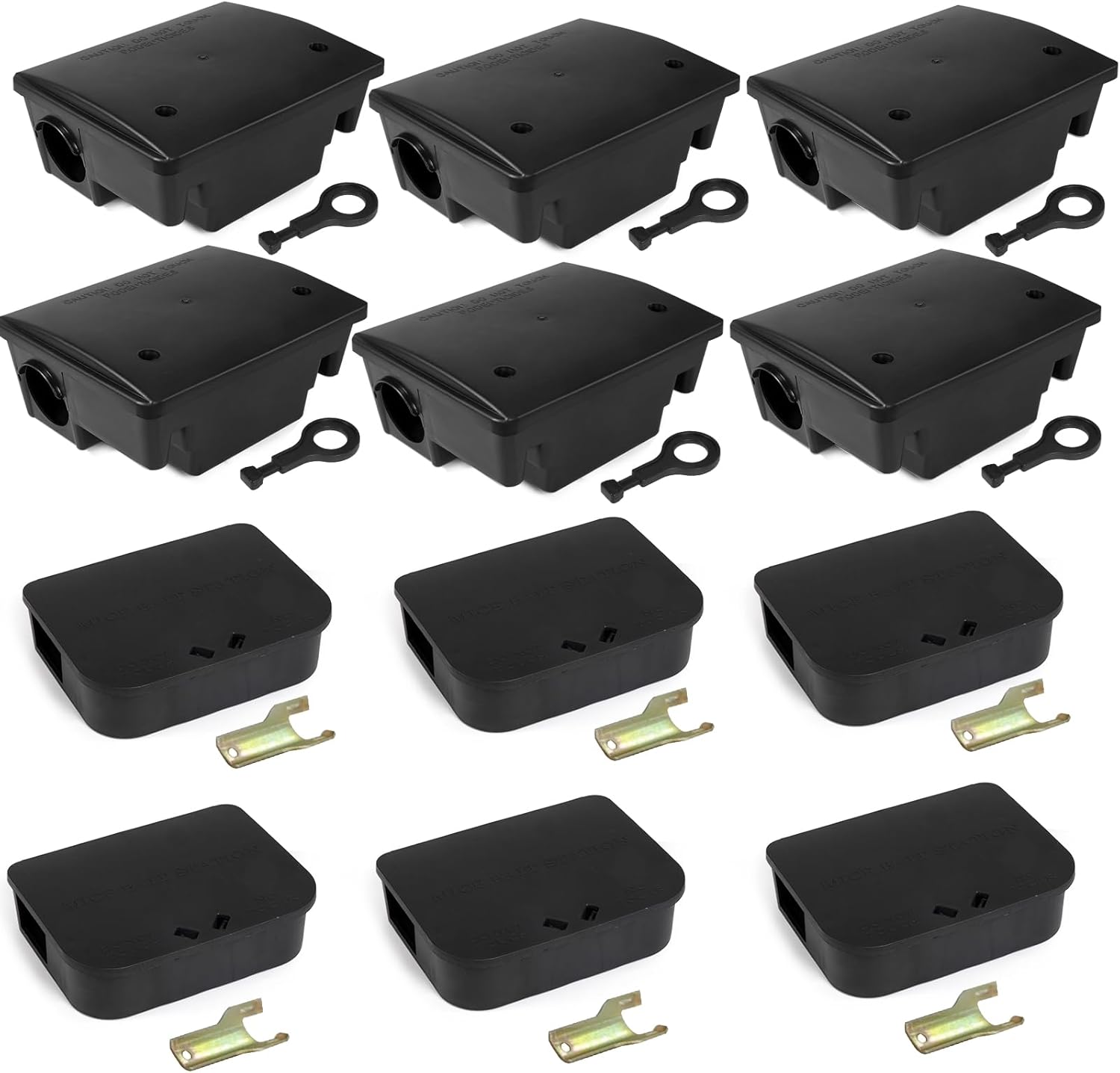 12Pack KeyRequired Rat Bait Stations for Safe Indoor Outdoor Use