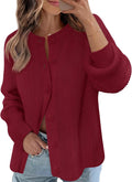 Women's Long Sleeve Chunky Knit Cardigan Sweater - Fall Cozy Layer