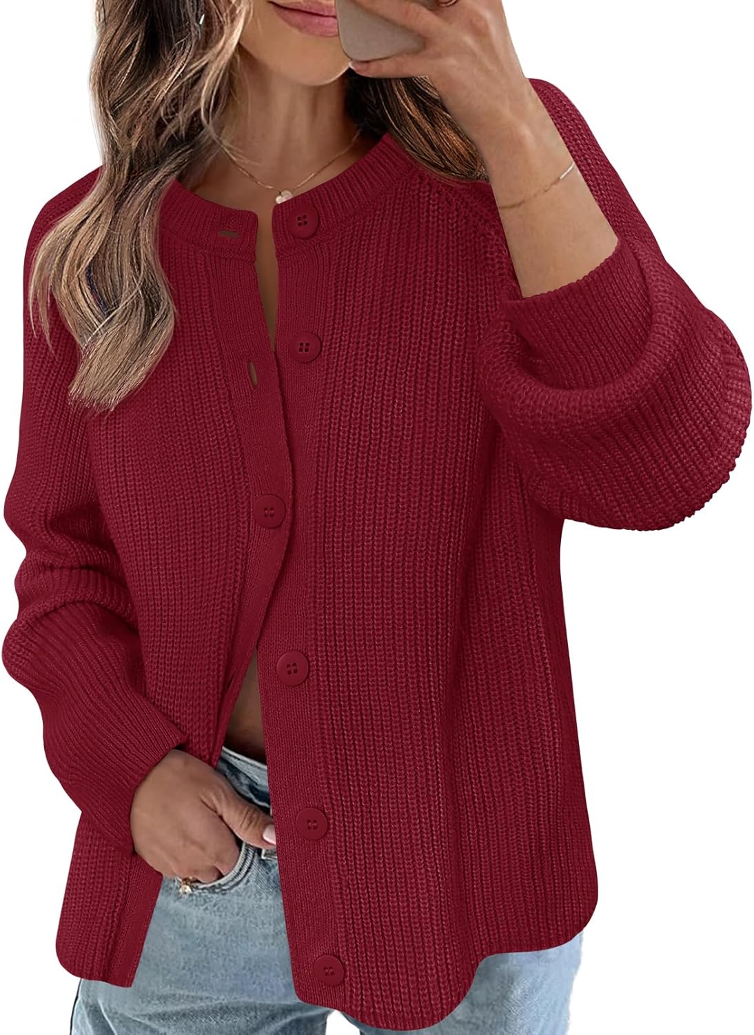 MEROKEETY Women's Long Sleeve Cardigan Sweater for Fall Style