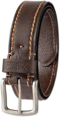 Mens Casual Everyday Leather Jean Belt - Classic Tan Leather