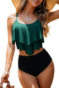 Womens Tankini Swimsuit Ruffled Tank Top Tummy Control - Flattering no