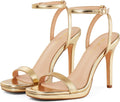 4.3 in Stilettos Womens Square Toe Strappy Heels - Elegant Fit