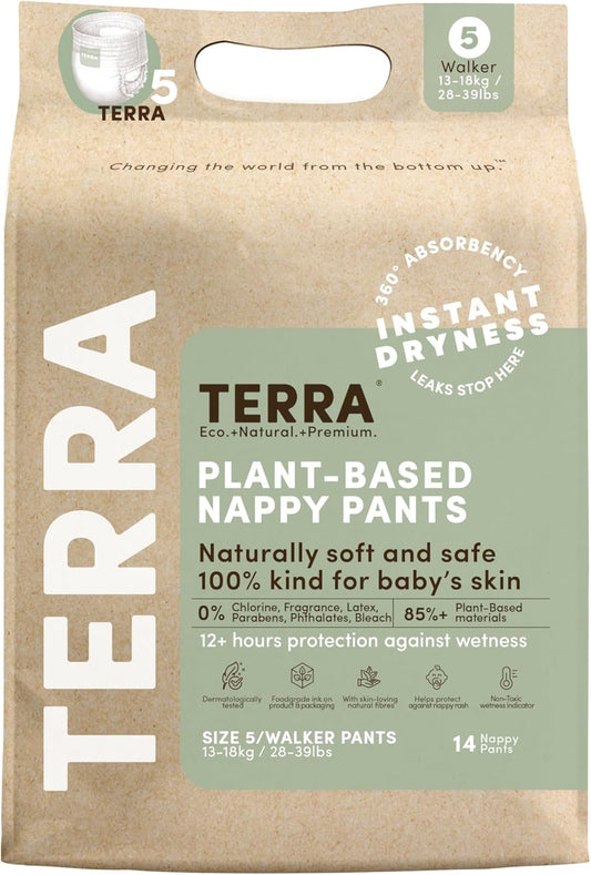 Terra Size 5 Plant-Based Training Pants - Ultra-Soft & Absorbent