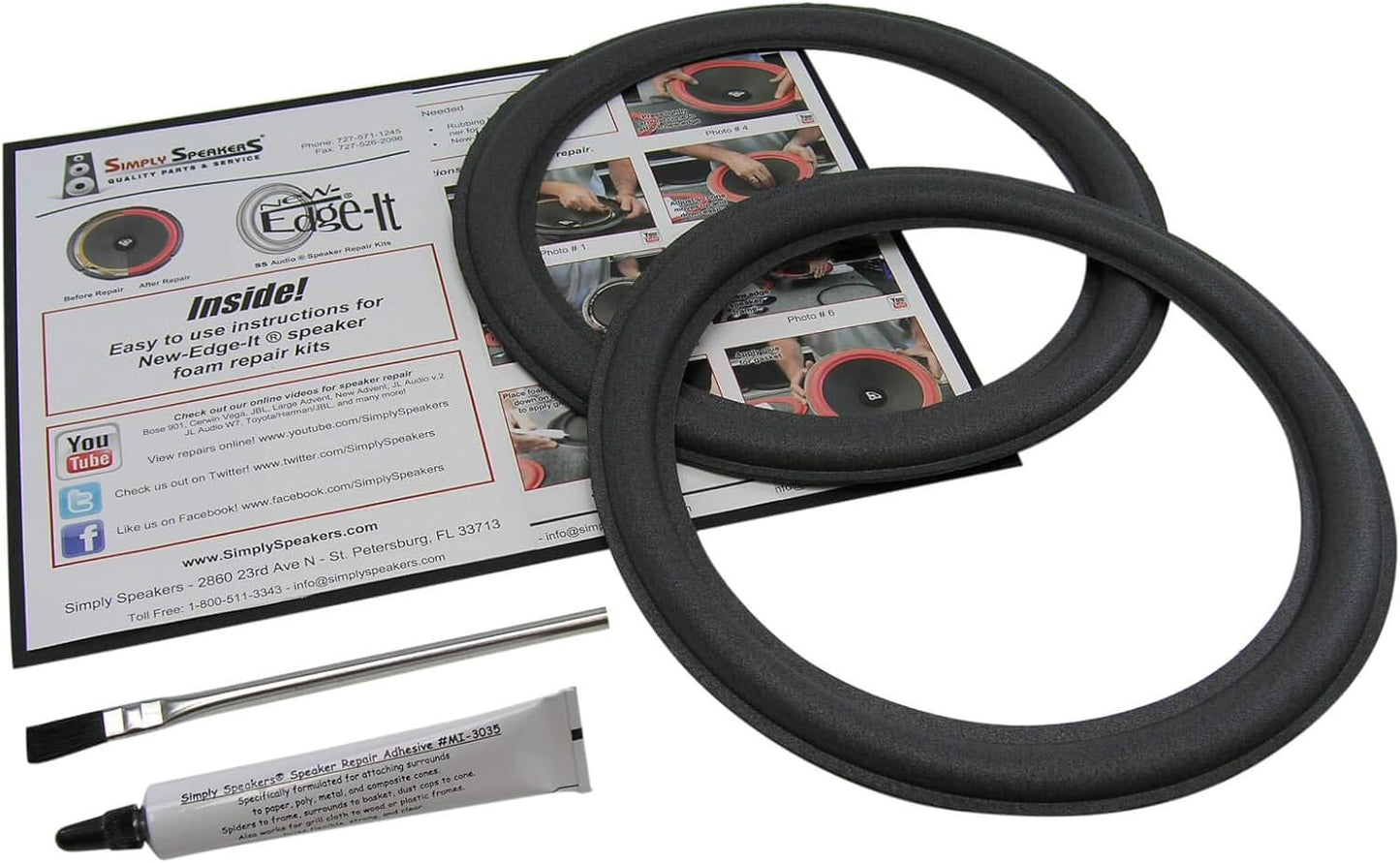 New Large Advent 10in Foam Speaker Repair Kit for Quality Sound