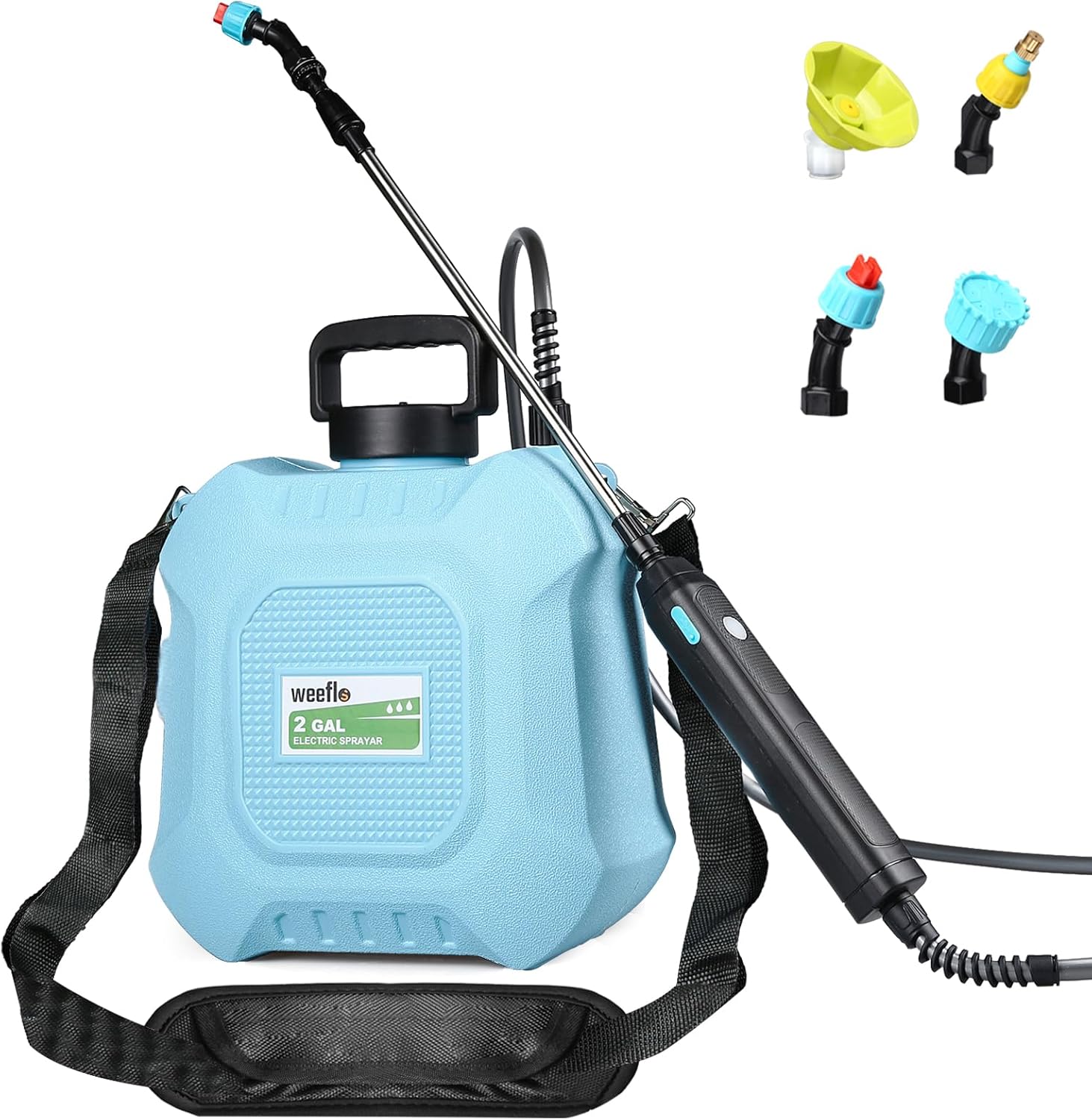 Battery Powered Sprayer 2 Gallon with Retractable Wand & Nozzles
