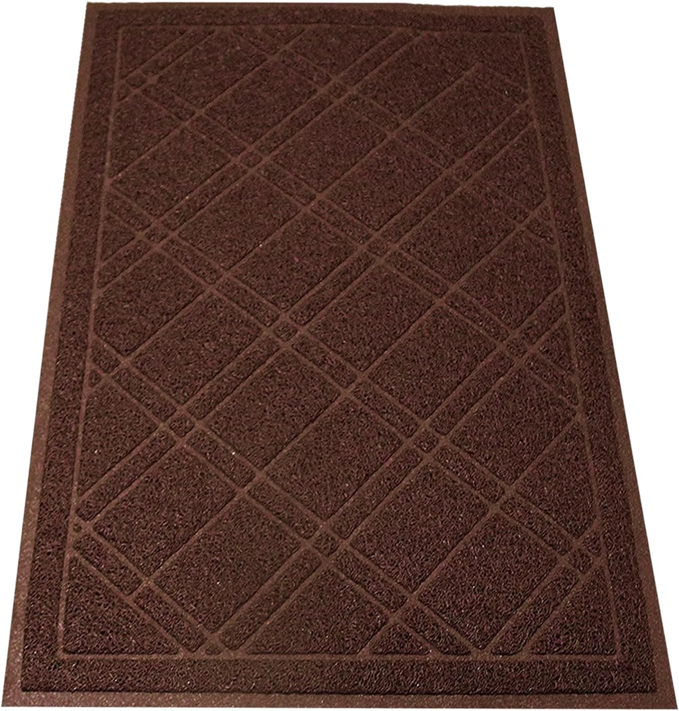 SlipToGrip Universal Door Mat - Durable Anti-Slip Plaid Design