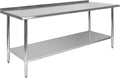 Stainless Steel 18-Gauge Prep and Work Table 72in x 30in - Durable