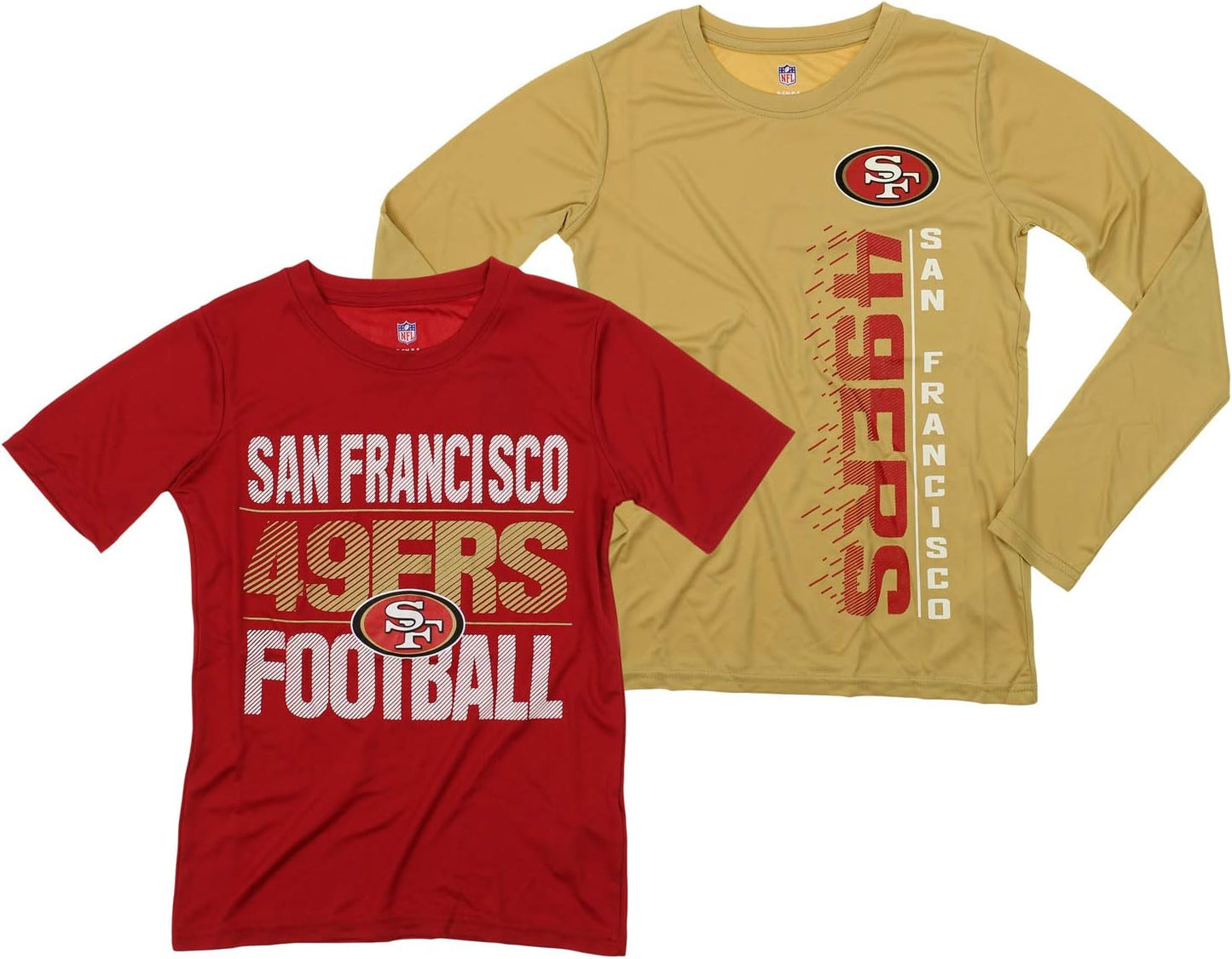 NFL Boys Youth Football Fan Performance T-Shirt Set for Teams