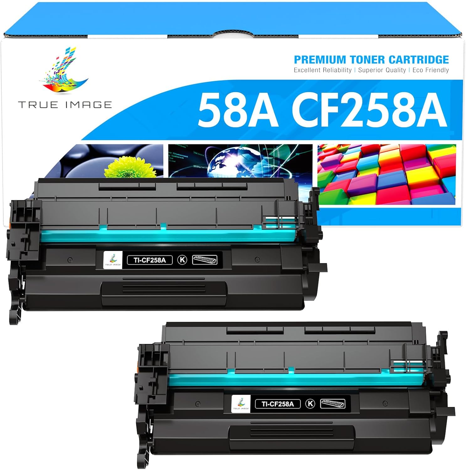 TRUE IMAGE 58A Black Toner Cartridge Compatible for HP Printers
