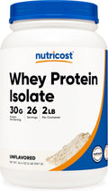 Whey Protein Isolate Unflavored 2LBS - Pure 30g Protein Per Scoop