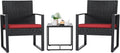 Flamaker 3 Pieces Wicker Patio Furniture Set for Outdoor Relaxation