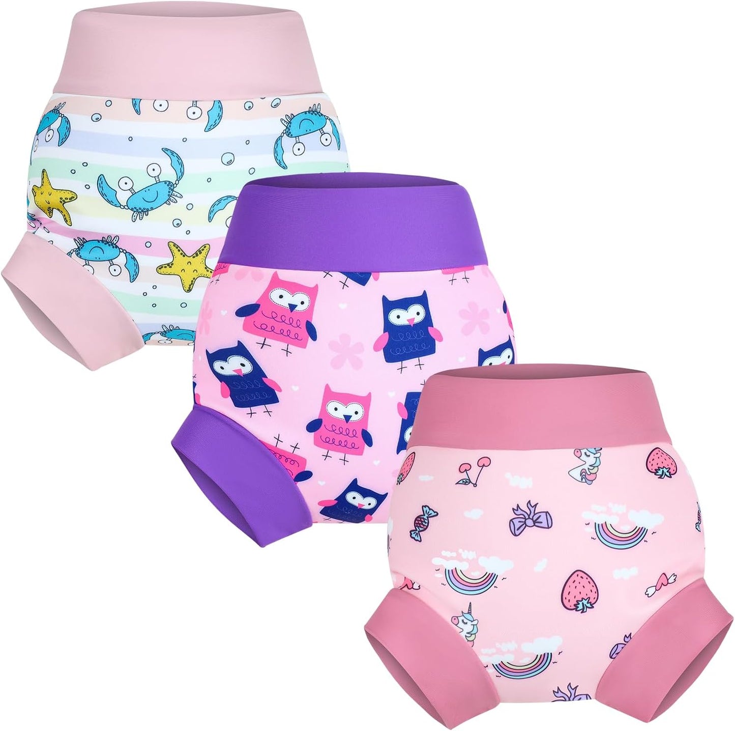 MooMoo Baby Reusable Swim Diapers 3 Pcs - Leakproof Solution!