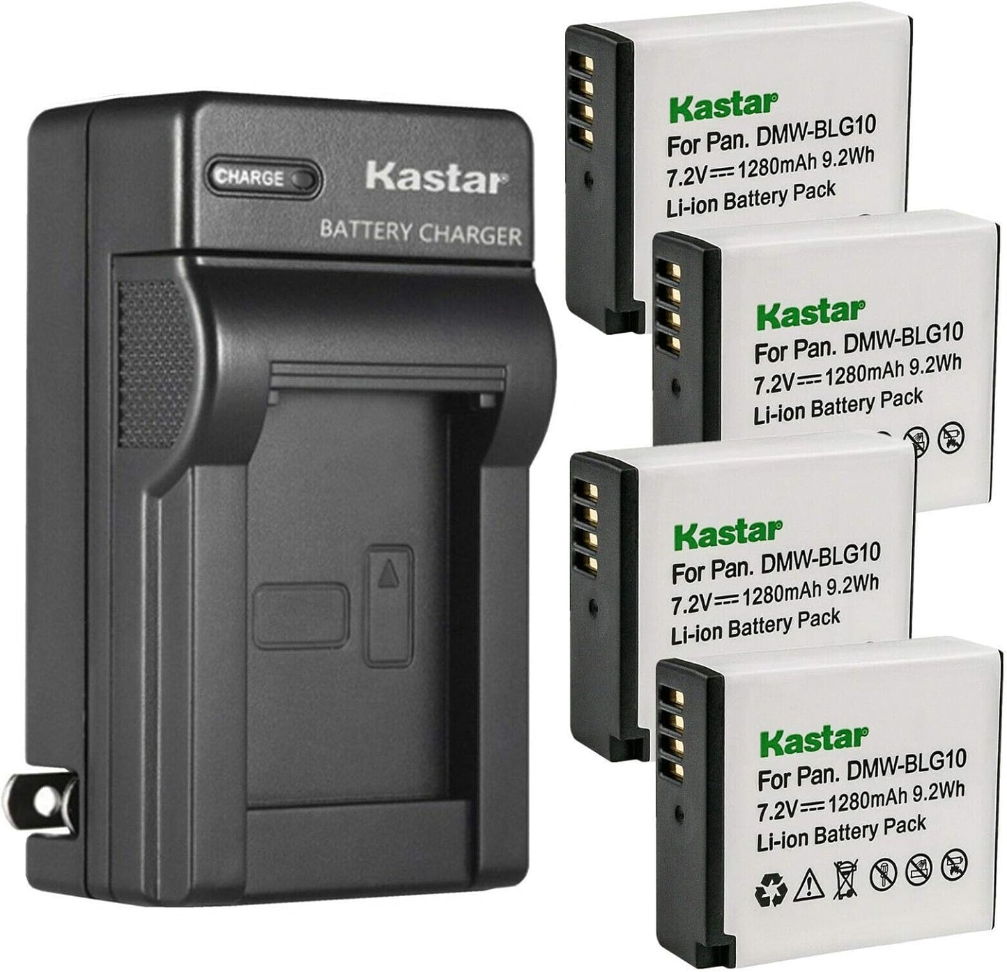 Kastar 4-Pack BP-DC15 Battery and Charger for Leica Cameras