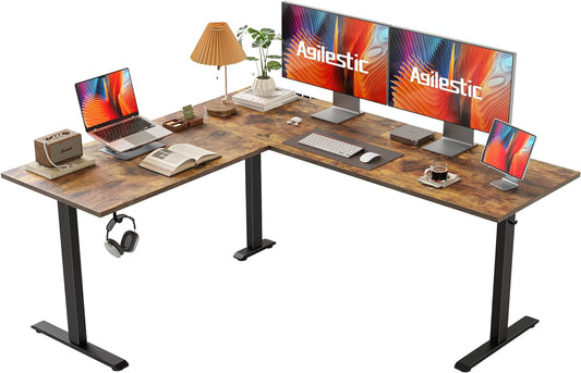 Agilestic L Shaped Standing Desk with Electric Height Adjustment