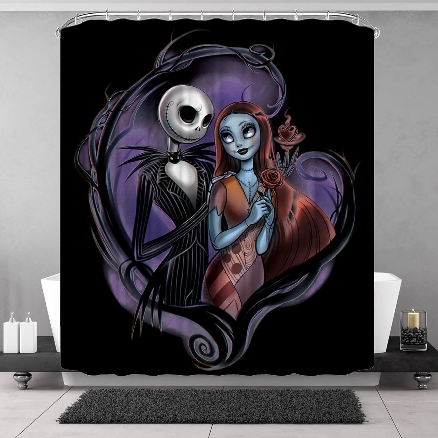 Halloween Zombie Bride Jack Shower Curtain Set