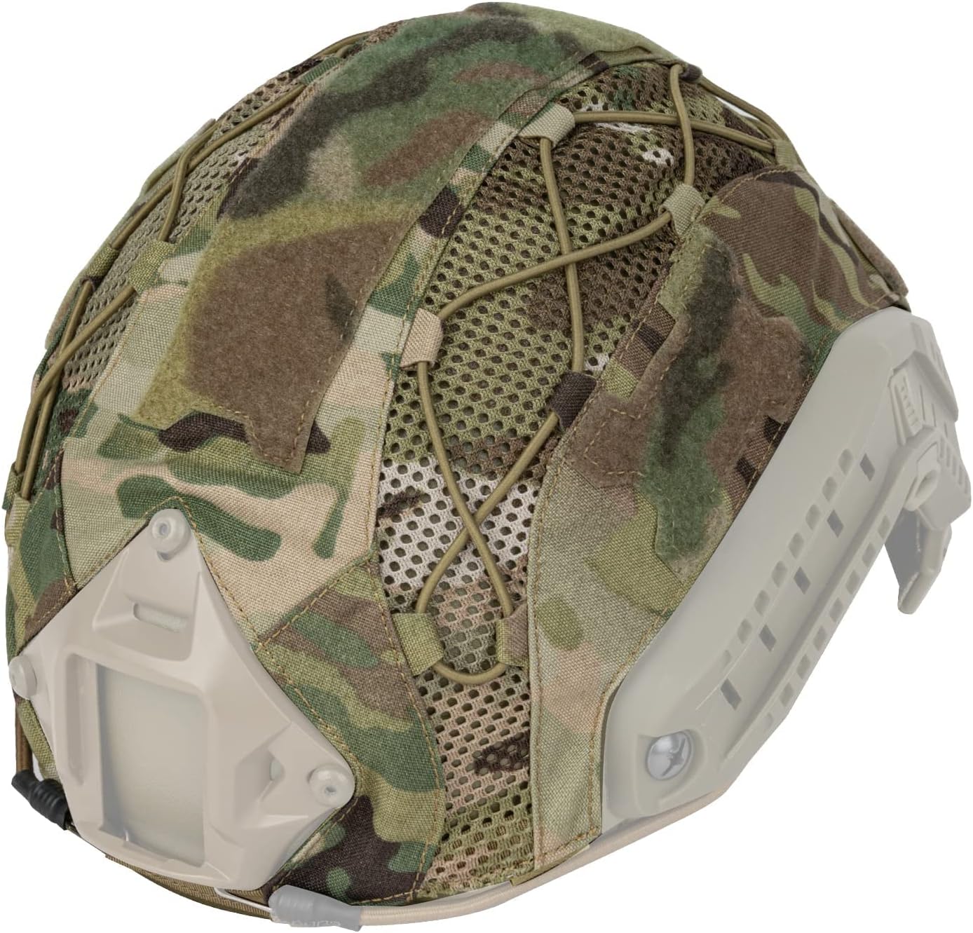 TOPTACPRO Camo Helmet Cover - 500D Nylon, Size M/L