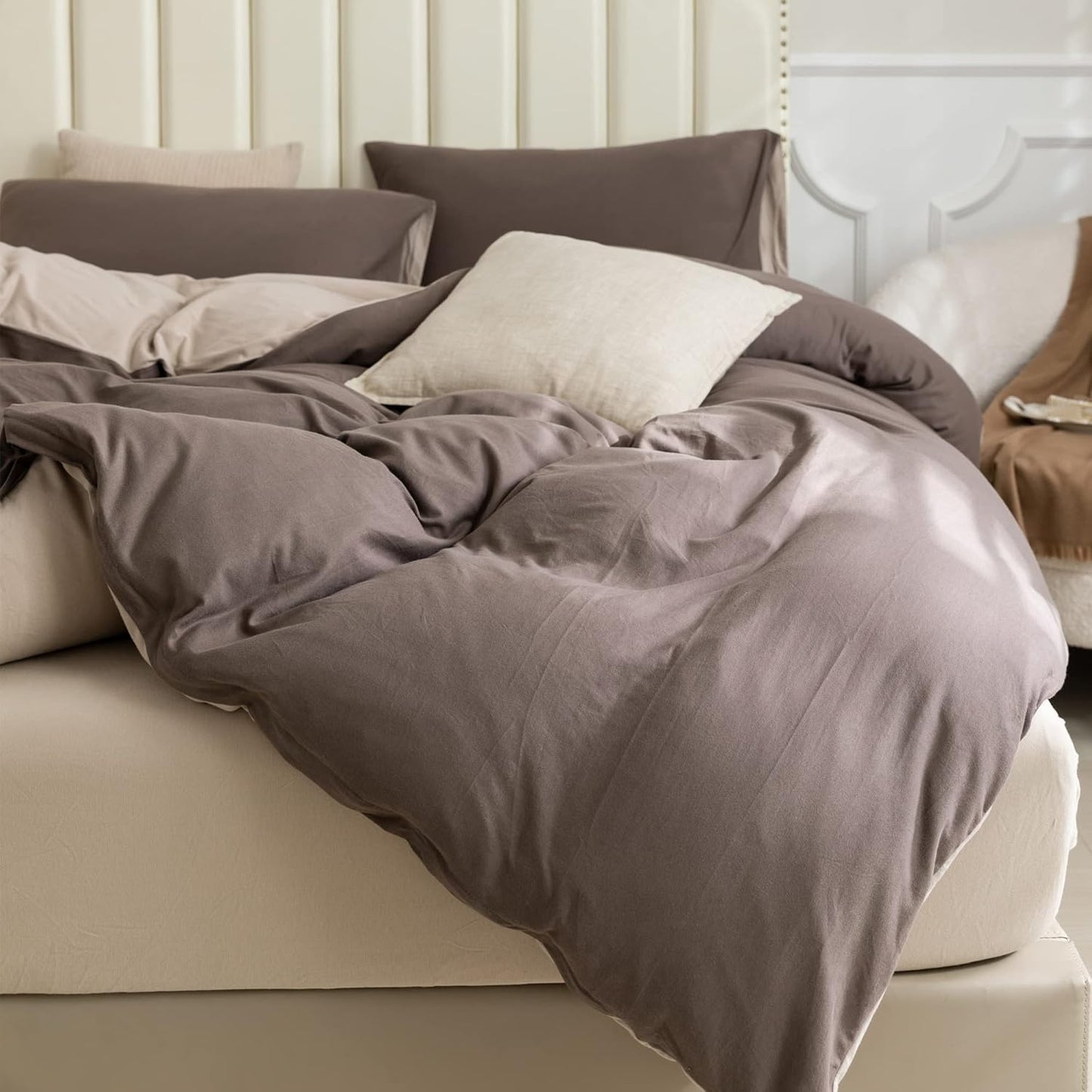 PURE ERA Jersey Knit Duvet Cover Set for Cozy Bedroom Style