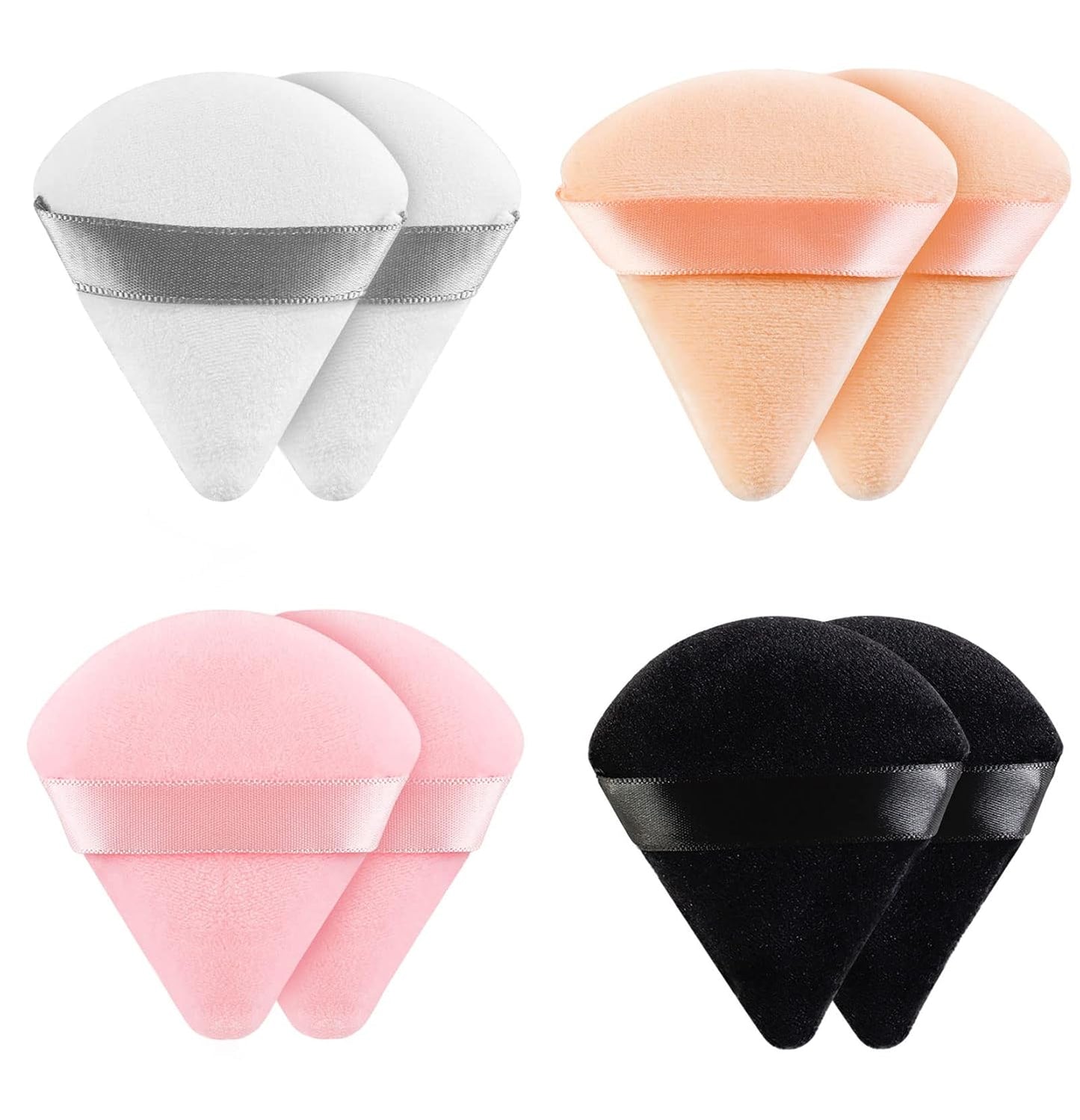 Velvety Triangle Makeup Puff Set by MMQ