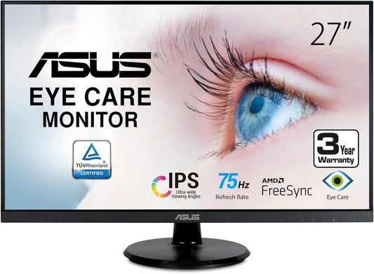 ASUS 27 Full HD Monitor - IPS, 75Hz, FreeSync - Immersive Viewing