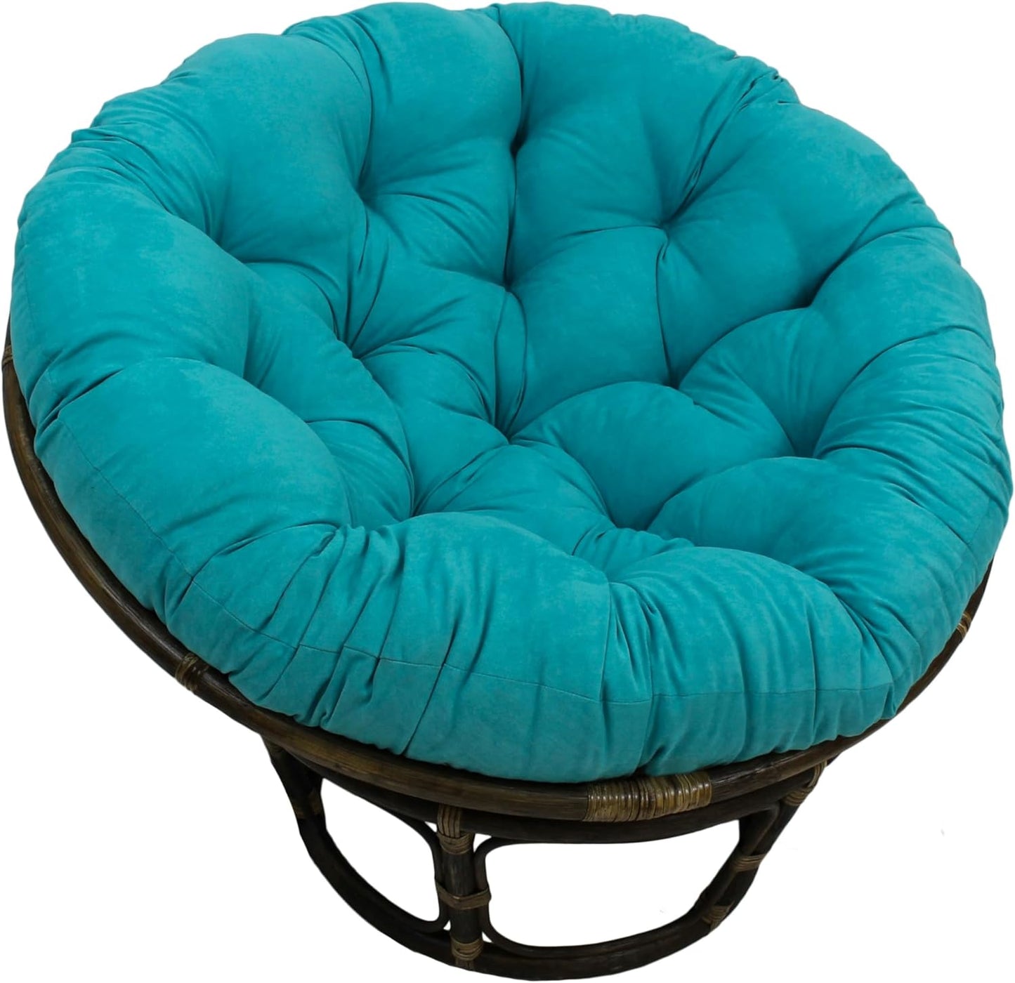 Blazing Needles Papasan Chair Cushion in Aqua Blue for Comfort