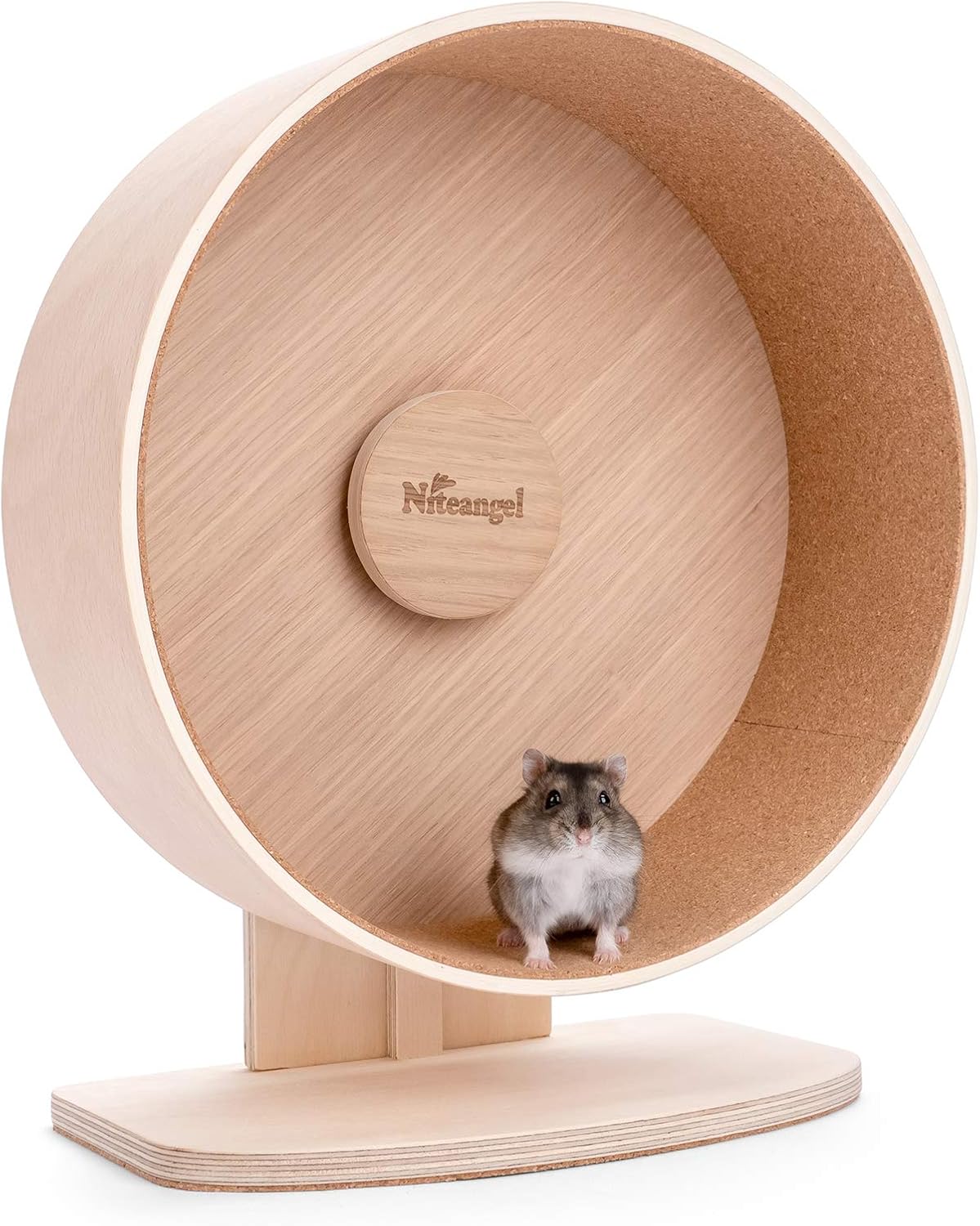 Niteangel Wooden Hamster Exercise Wheel for Small Pets
