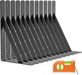 LuckIn 12-Pack Heavy Duty Shelf Bracket for 10-12 Inch Shelves