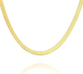 22K Gold Plated 925 Sterling Silver Herringbone Chain Necklace