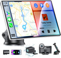 9ft Portable CarPlay Screen for Car - Wireless CarPlay & 4K Dash Cam