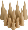 Paper Mache Craft Cones 24 Pcs - Sturdy Open Bottom Cones for DIY