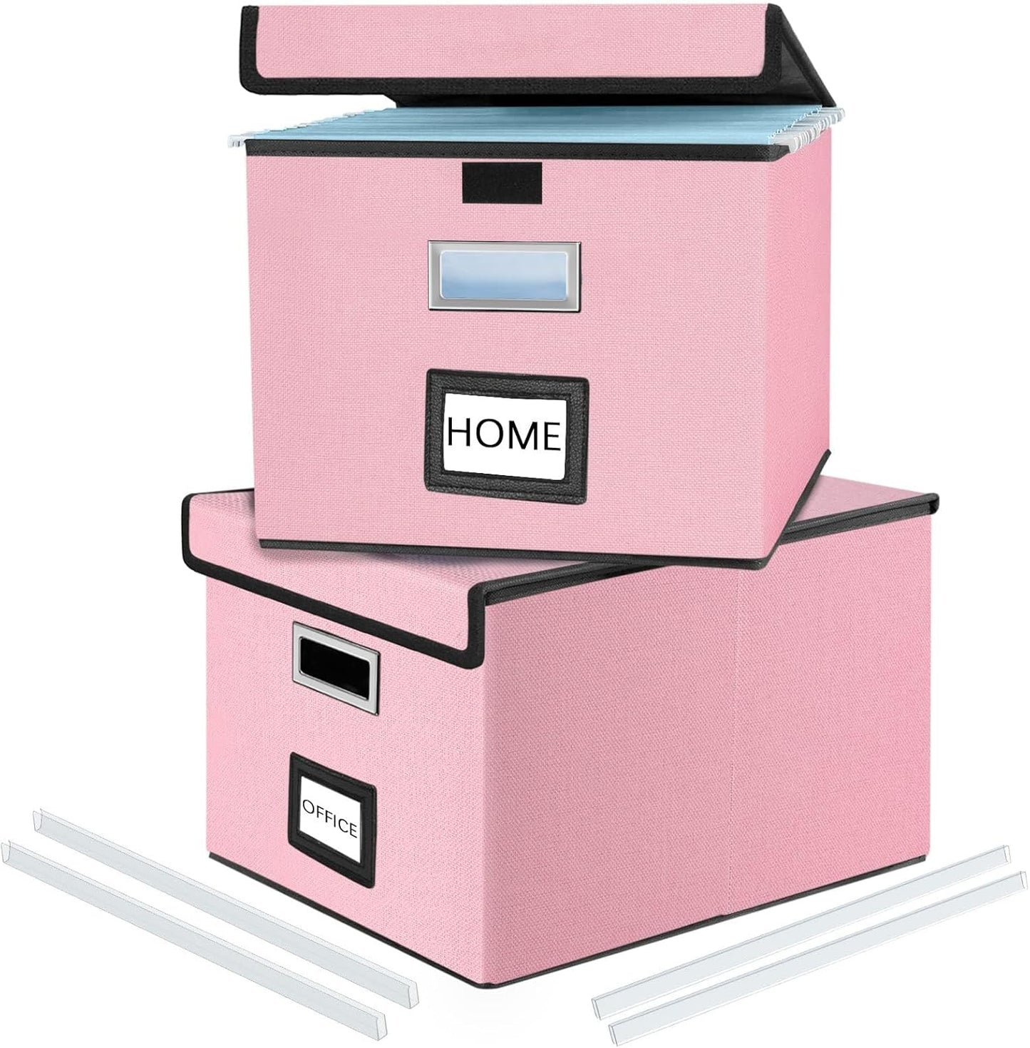 Huolewa Collapsible File Storage Organizer Boxes for Documents