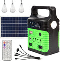 Innovative Solar Power Station + Panels, LiFePO4 Battery, USB/DC, LED Flashlight, Quiet!
