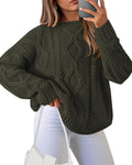 Casual Long Sleeve Sweater for Women 2025 - Cozy Ribbed Pullover