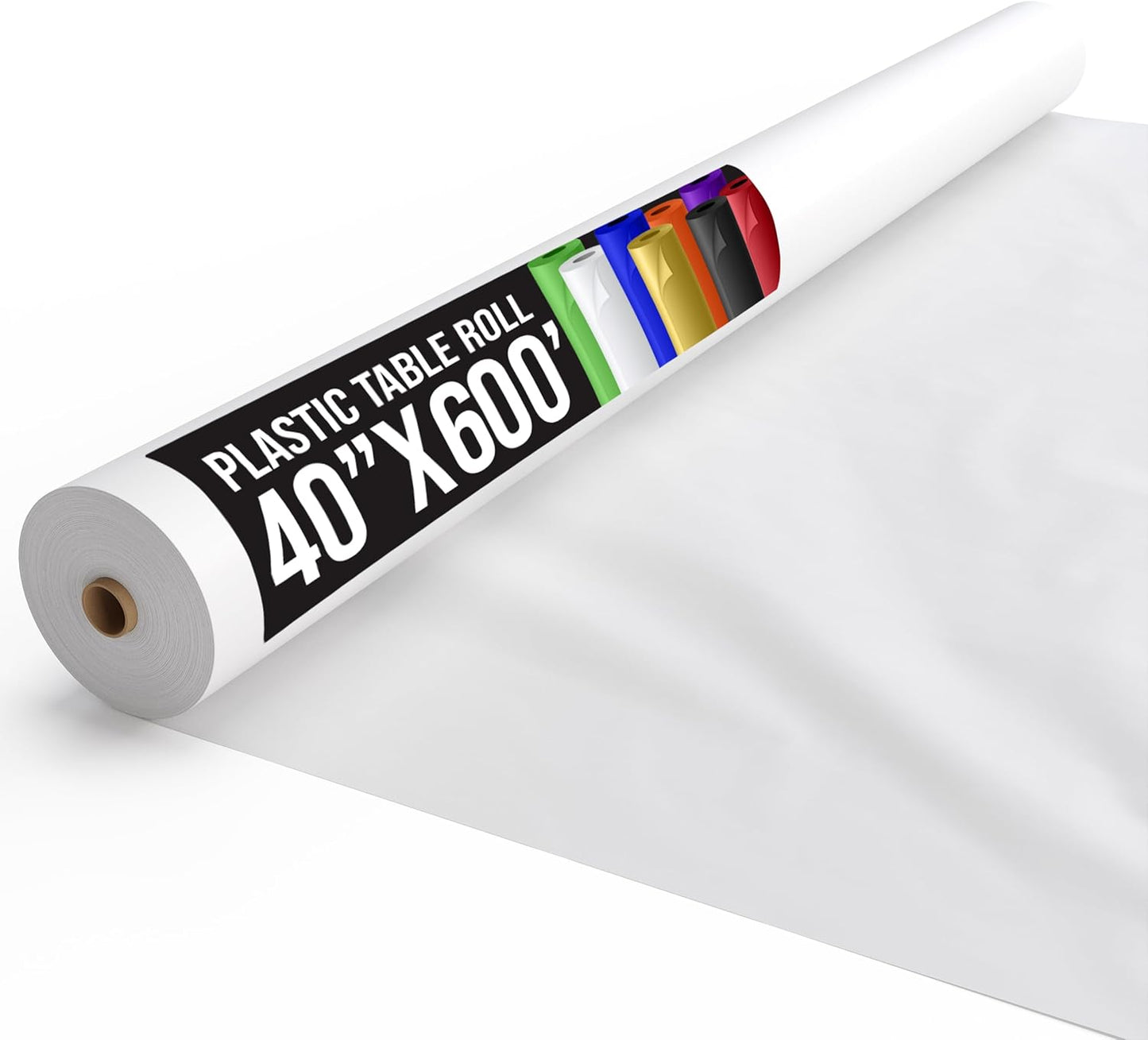 Exquisite White Plastic Table Cover Roll for All Occasions