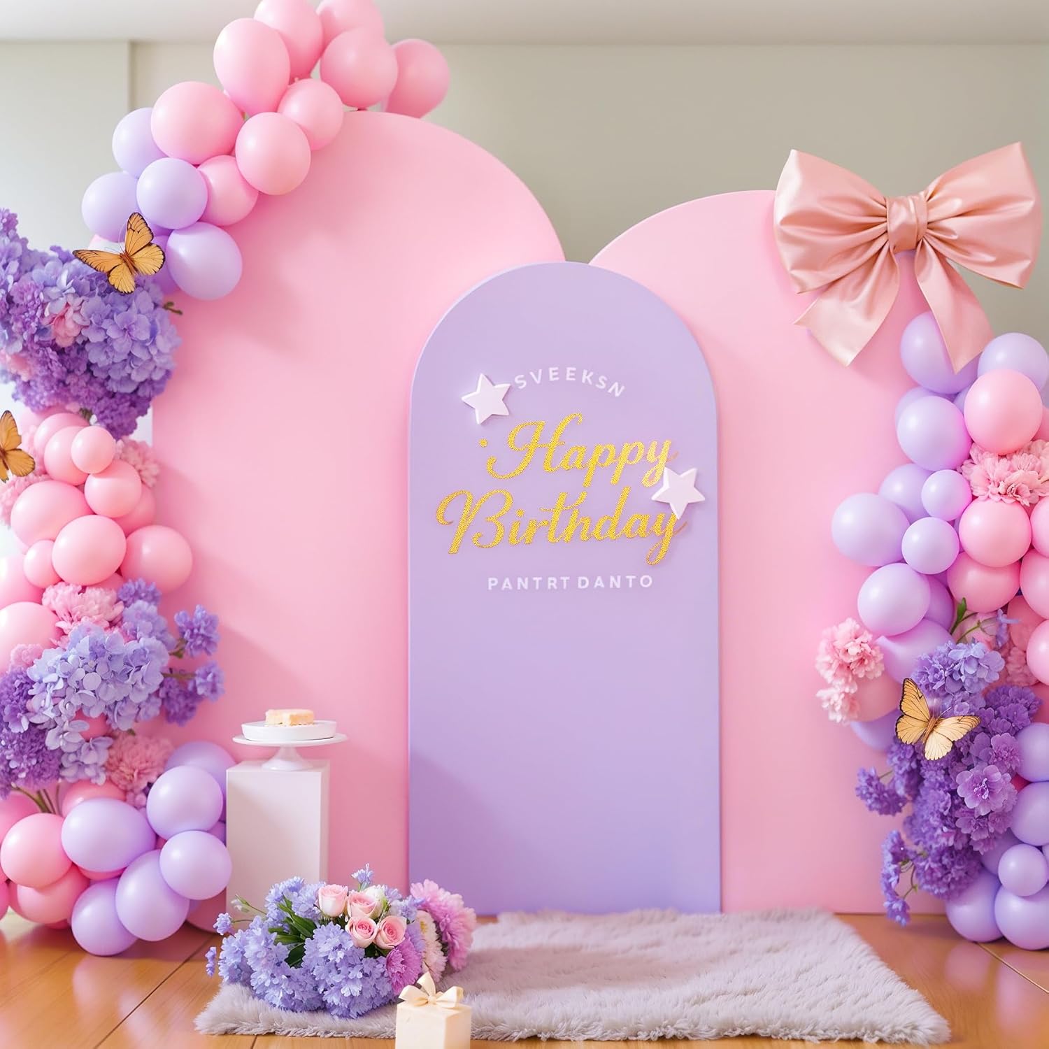 Pink and Purple Arch Cover Set for Stunning Party Backdrops