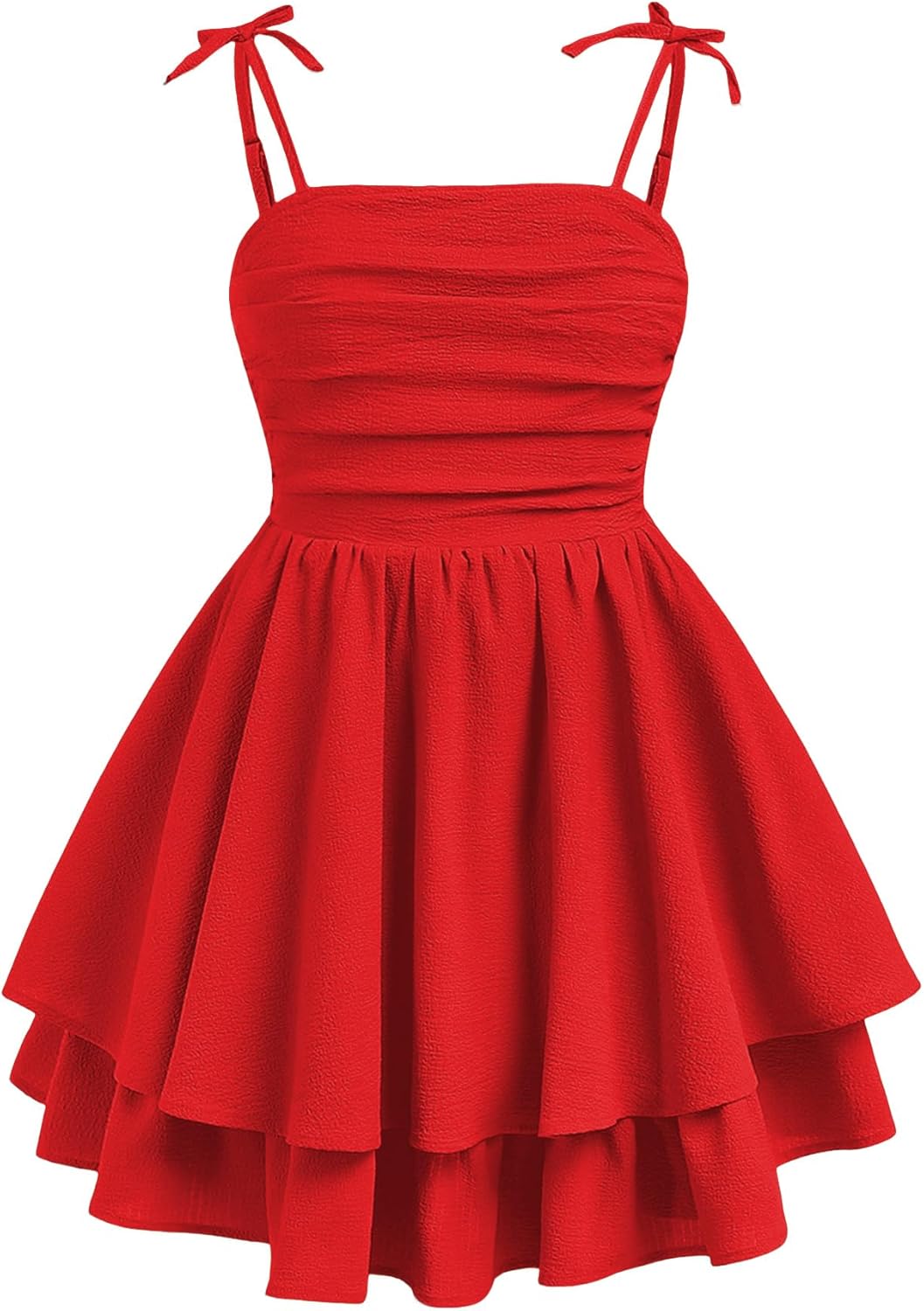 SHENHE Girl's Smocked Ruched A Line Swing Dress for Summer Fun
