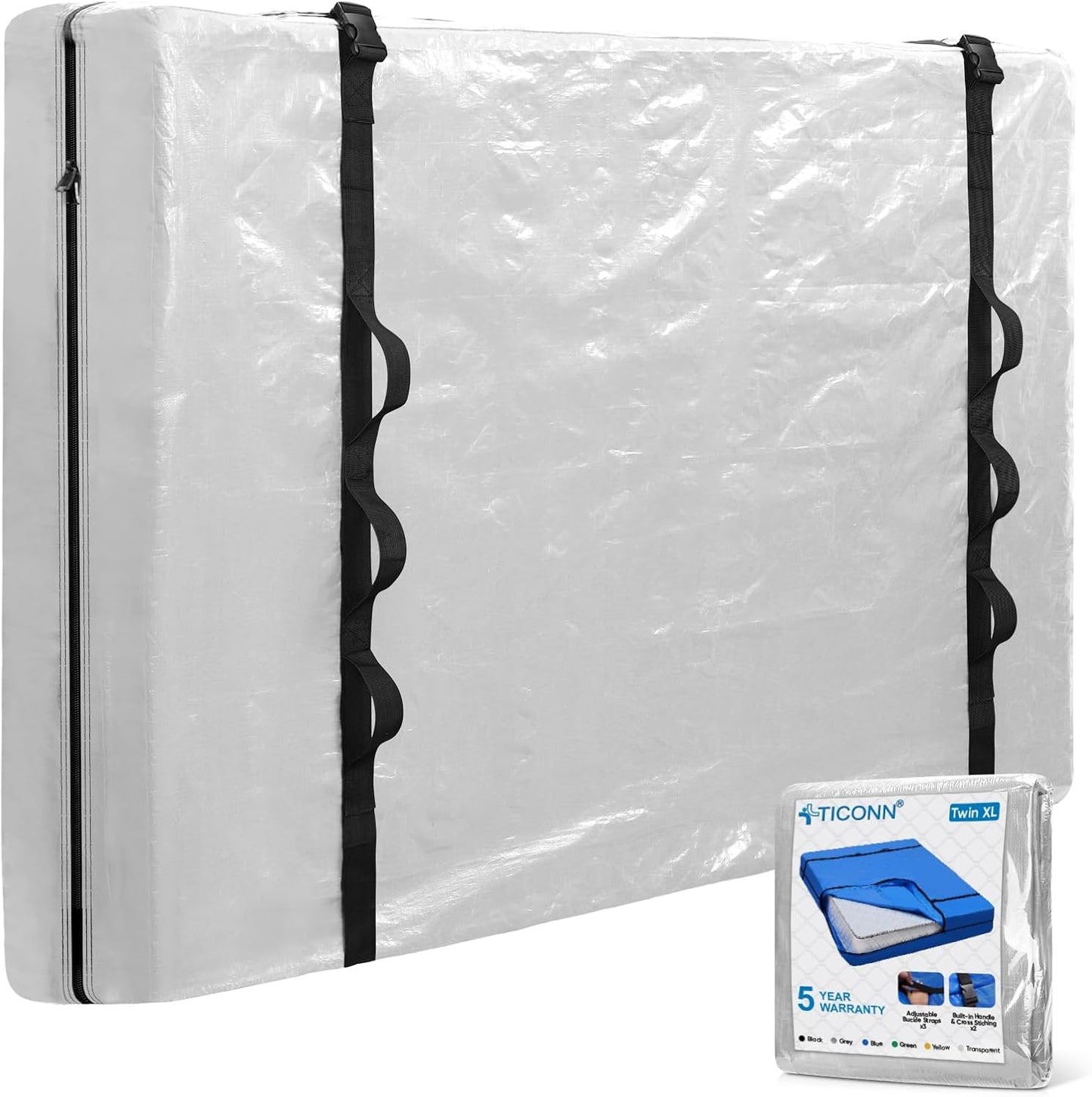 TICONN Mattress Bags for Moving - Heavy Duty Twin XL Cover