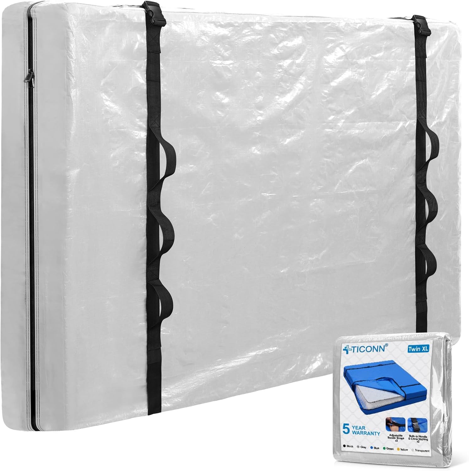 TICONN Mattress Bags for Moving - Heavy Duty Twin XL Cover