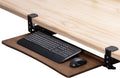 Bamboo Keyboard Tray Under Desk with Wrist Rest - Ergonomic Drawer