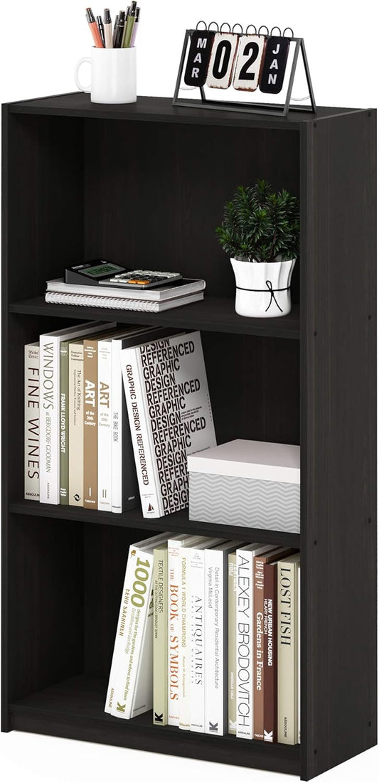 Furinno Basic 3-Tier Bookcase Storage Shelves for Home Use
