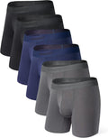 Separatec Mens Underwear with Pouch - 3 or 6 Pack Bamboo Boxer Briefs