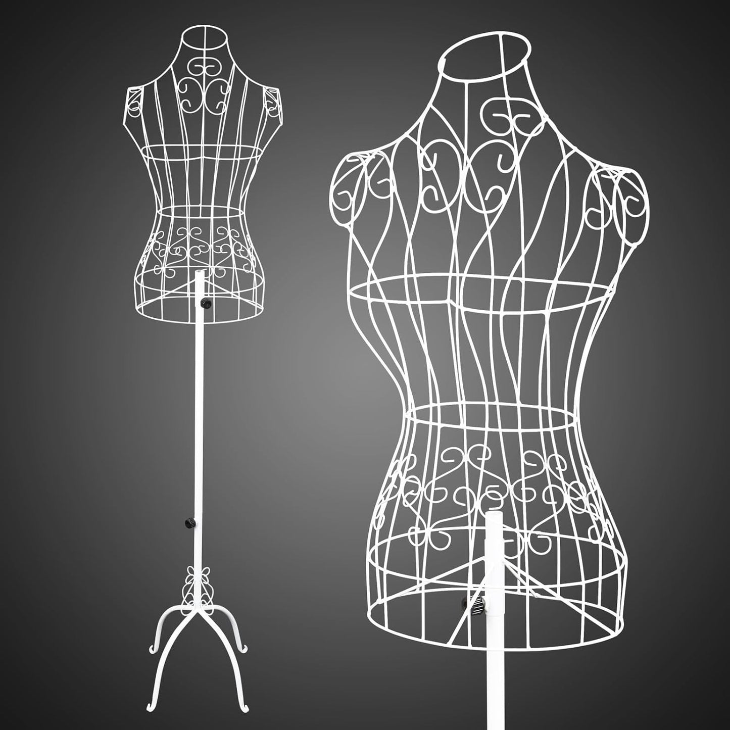 Bonnlo Female Wire Dress Form for Vintage Home Decor Display