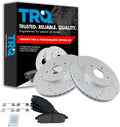 Front Ceramic Brake Pad & Rotor Kit Compatible with 2003-06 Acura MDX