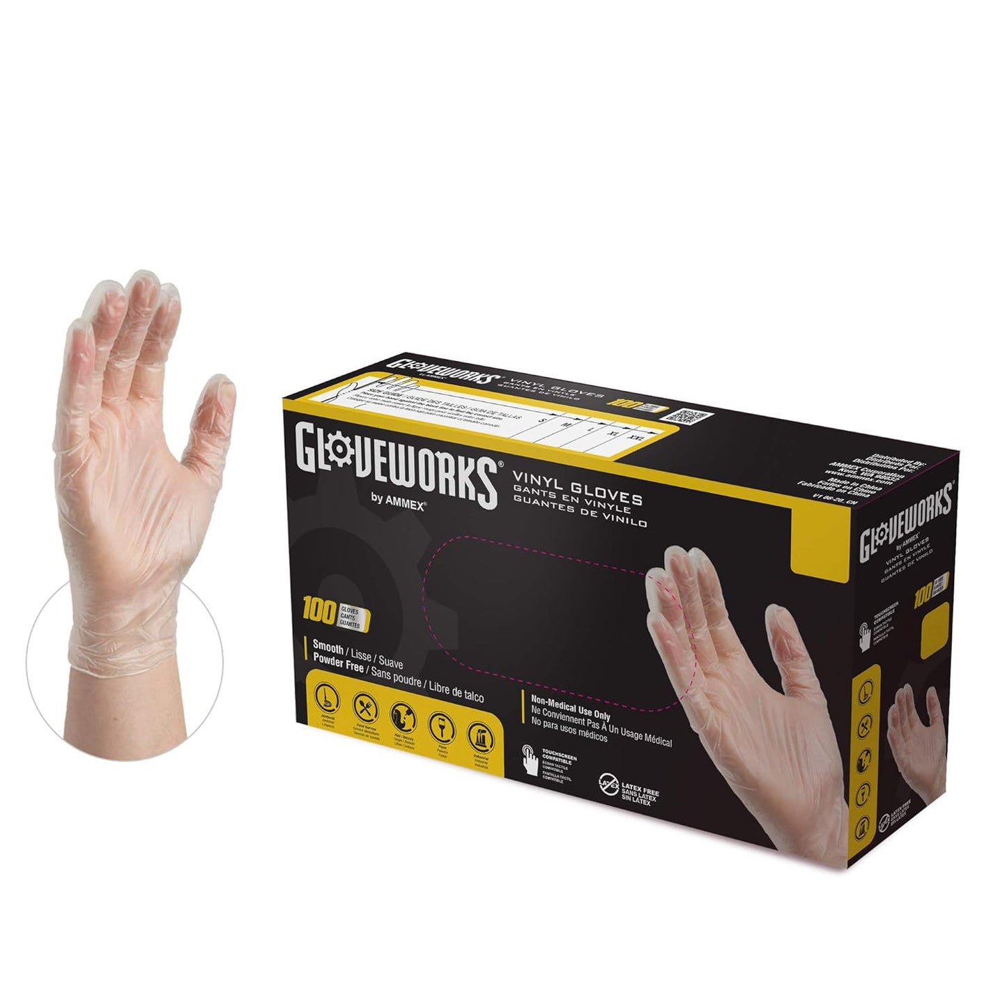 Ammex Clear Vinyl Gloves: Latex-Free, Food-Safe