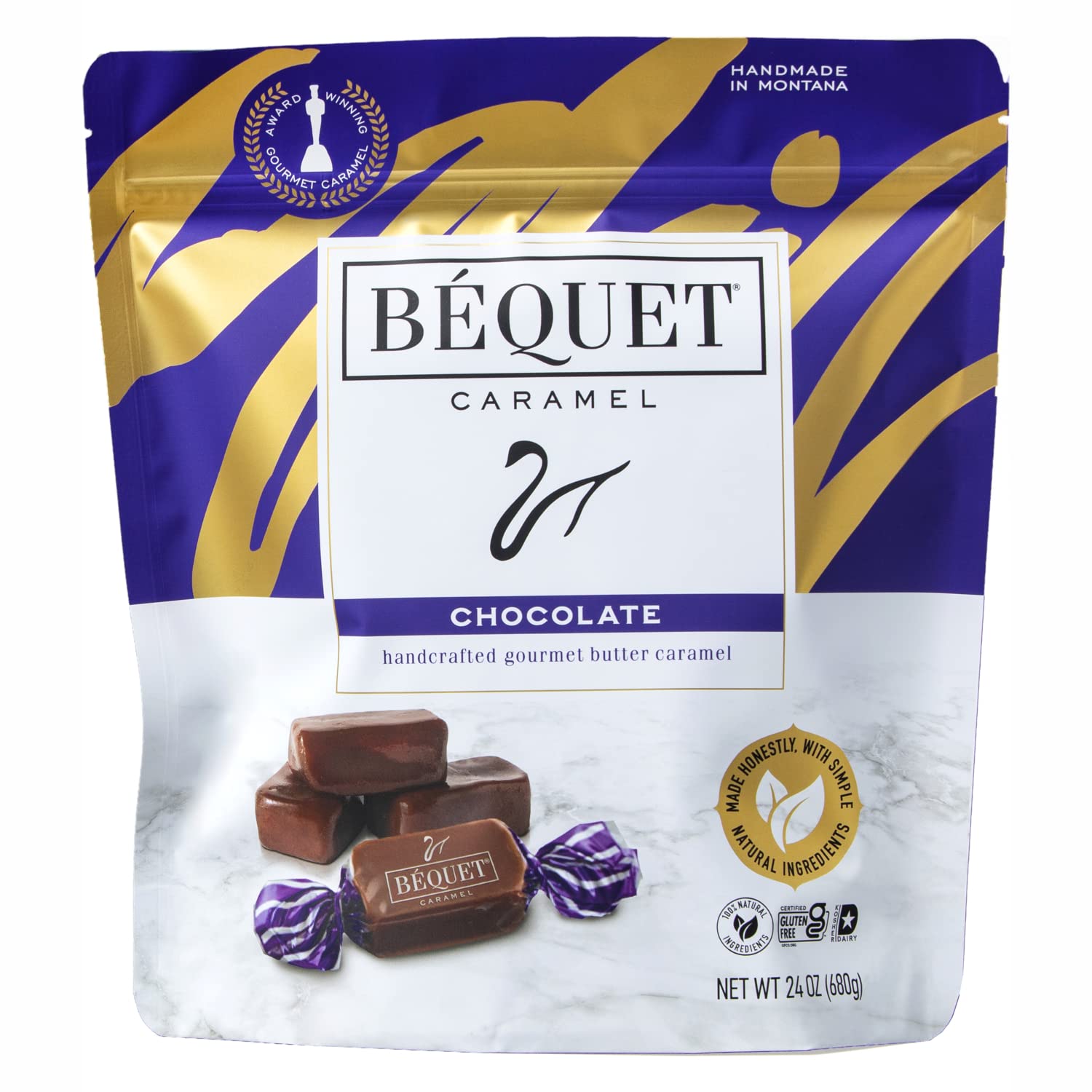 Gourmet Caramel Chocolate - 24oz Resealable Pouch Treat