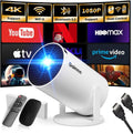 Mini Projector with WiFi and Bluetooth - Compact 4K/1080P Smart